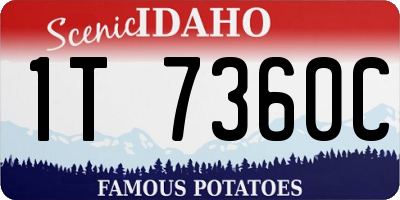 ID license plate 1T7360C