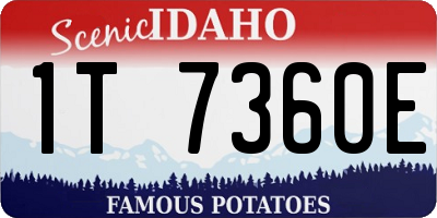 ID license plate 1T7360E