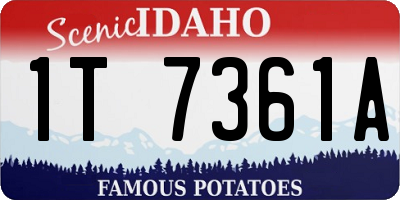 ID license plate 1T7361A