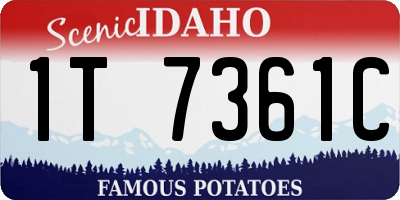 ID license plate 1T7361C