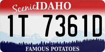 ID license plate 1T7361D