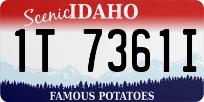 ID license plate 1T7361I