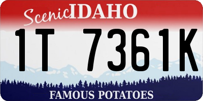 ID license plate 1T7361K