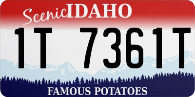 ID license plate 1T7361T