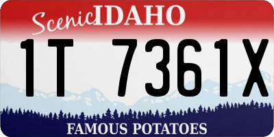 ID license plate 1T7361X