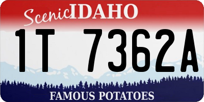 ID license plate 1T7362A
