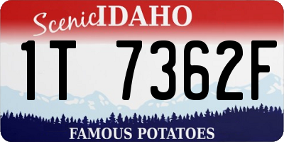 ID license plate 1T7362F