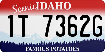 ID license plate 1T7362G