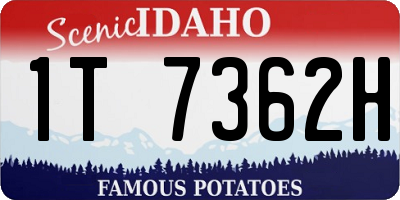 ID license plate 1T7362H