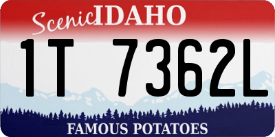 ID license plate 1T7362L
