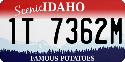 ID license plate 1T7362M