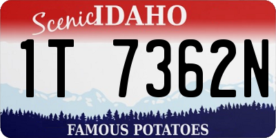 ID license plate 1T7362N