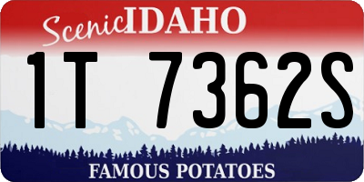 ID license plate 1T7362S