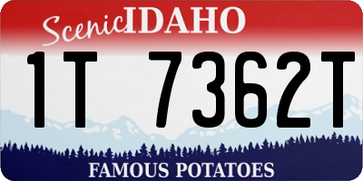 ID license plate 1T7362T