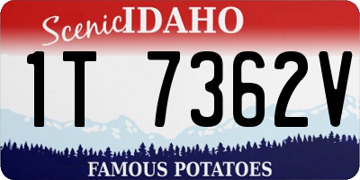 ID license plate 1T7362V