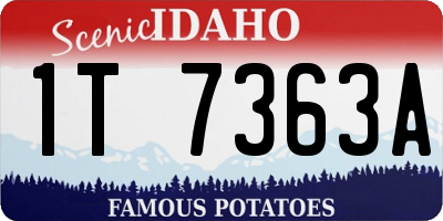 ID license plate 1T7363A