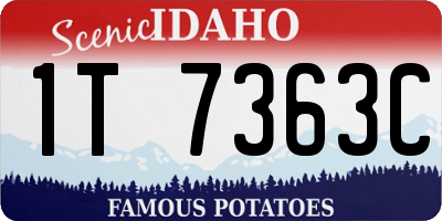 ID license plate 1T7363C