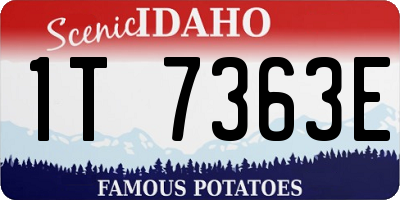 ID license plate 1T7363E