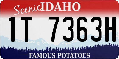 ID license plate 1T7363H