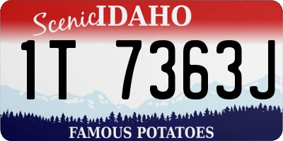 ID license plate 1T7363J