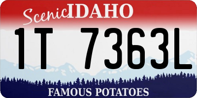 ID license plate 1T7363L