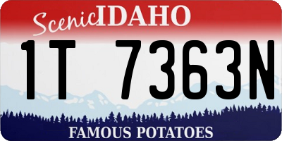 ID license plate 1T7363N