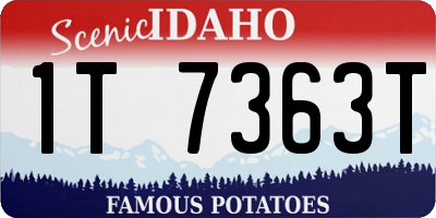 ID license plate 1T7363T