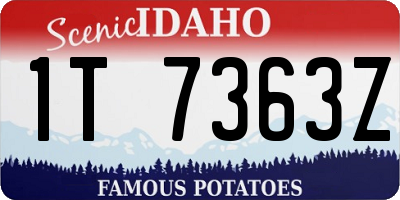 ID license plate 1T7363Z