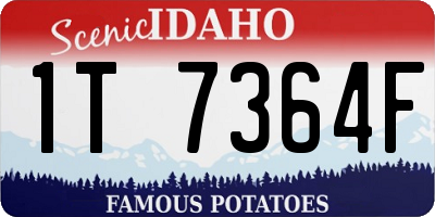 ID license plate 1T7364F