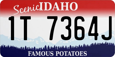 ID license plate 1T7364J