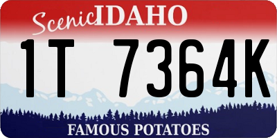 ID license plate 1T7364K