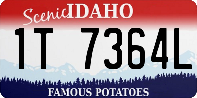 ID license plate 1T7364L