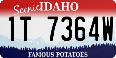 ID license plate 1T7364W
