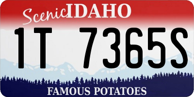ID license plate 1T7365S