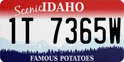 ID license plate 1T7365W