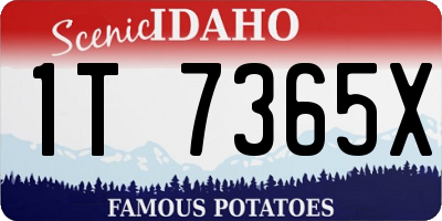 ID license plate 1T7365X