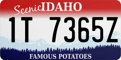 ID license plate 1T7365Z