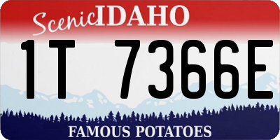 ID license plate 1T7366E