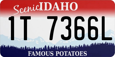 ID license plate 1T7366L