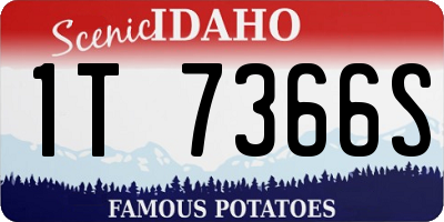 ID license plate 1T7366S