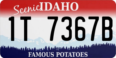 ID license plate 1T7367B