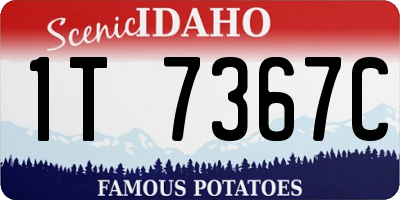 ID license plate 1T7367C