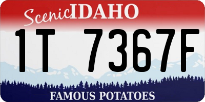 ID license plate 1T7367F