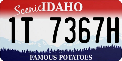 ID license plate 1T7367H