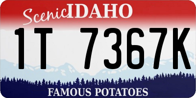 ID license plate 1T7367K