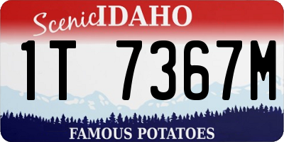 ID license plate 1T7367M