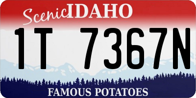 ID license plate 1T7367N
