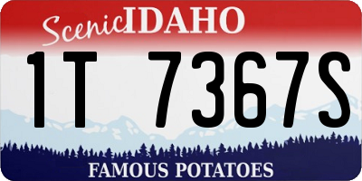 ID license plate 1T7367S