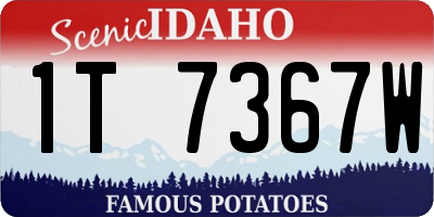 ID license plate 1T7367W