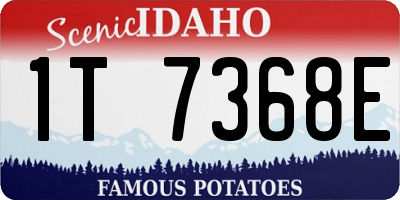 ID license plate 1T7368E